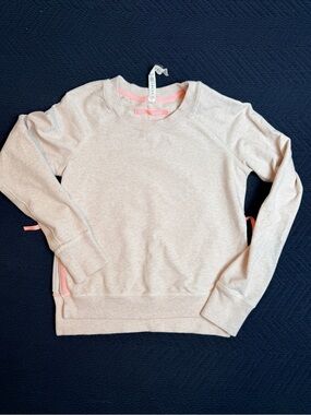 lululemon athletica Girls' Light Pink Pullover Sweatshirt with Coral Trim